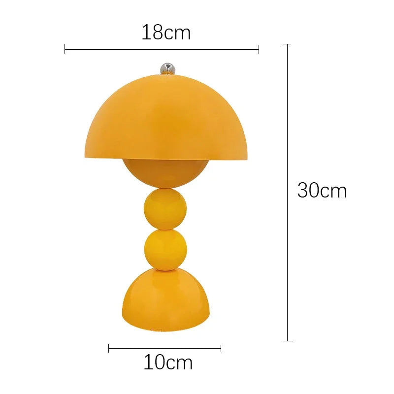 Nordic Floral LED Table Lamp – USB Dimmable Night Light | Decorative Bedside Lamp | Modern Home Accent Lighting