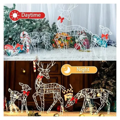 LumiRein LED Reindeer Family – Illuminated Metal Christmas Decoration | Indoor & Outdoor Holiday Display