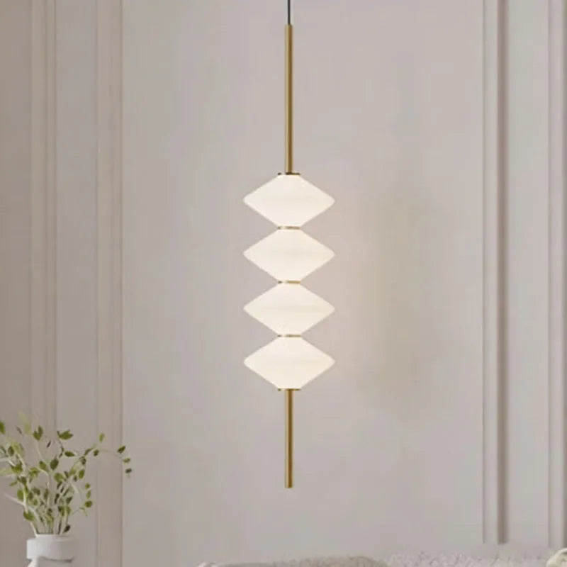 Modern White Glass Pendant Light – Adjustable LED Hanging Ceiling Fixture | Contemporary Globe Chandelier | Elegant Home Lighting
