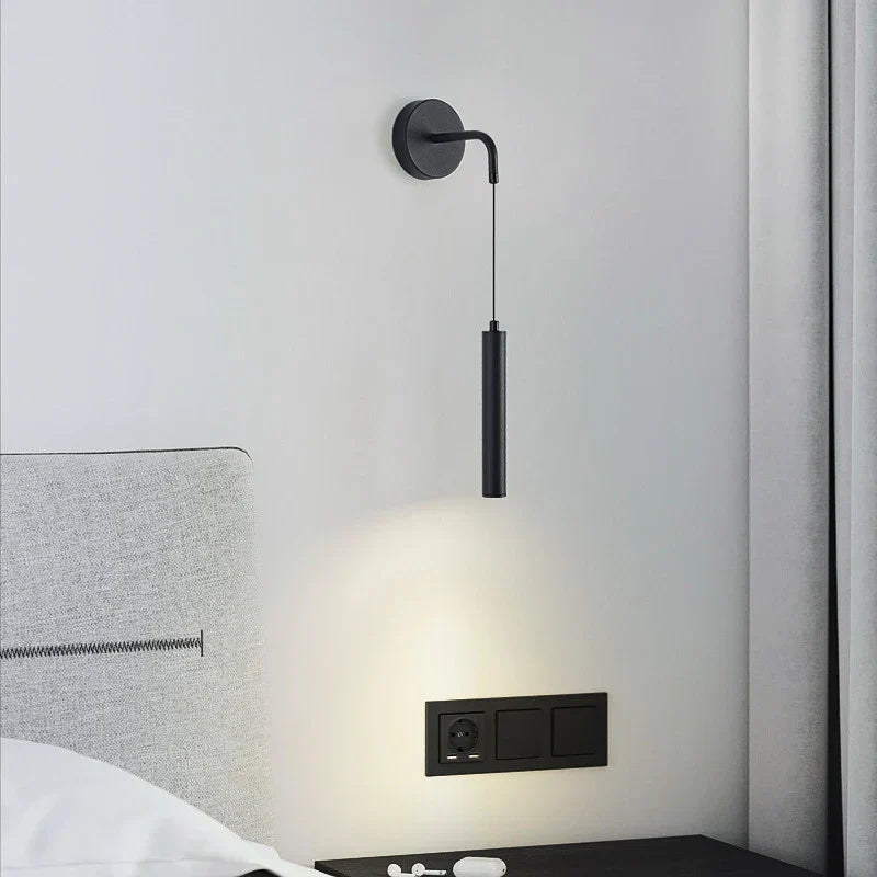 Modern Aluminium LED Wall Light – Minimalist Bedside Reading Sconce | Contemporary Ambient Lighting