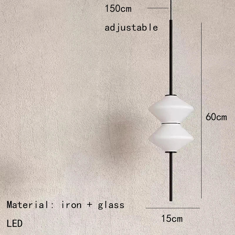 Modern White Glass Pendant Light – Adjustable LED Hanging Ceiling Fixture | Contemporary Globe Chandelier | Elegant Home Lighting