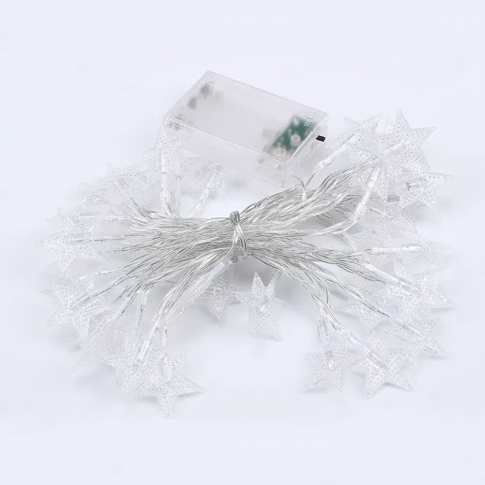 StellaGlow LED Star String Lights – Battery-Powered Decorative Fairy Lights for Indoor & Outdoor Use