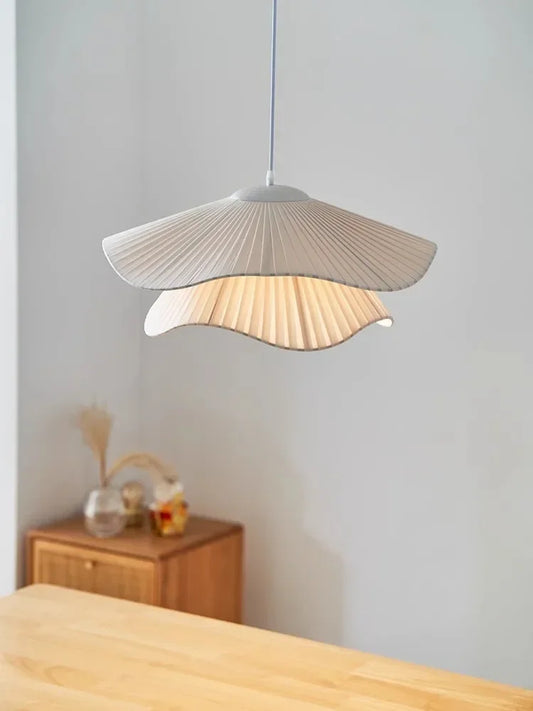 Nordic Linen Pendant Light – Scandinavian Fabric Ceiling Lamp | Soft Ambient Lighting | Japandi Interior Elegance