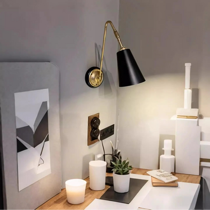 Brass Wall Light with Nordic Retro Design – Modern LED Wall Sconce | Elegant Ambient Lighting