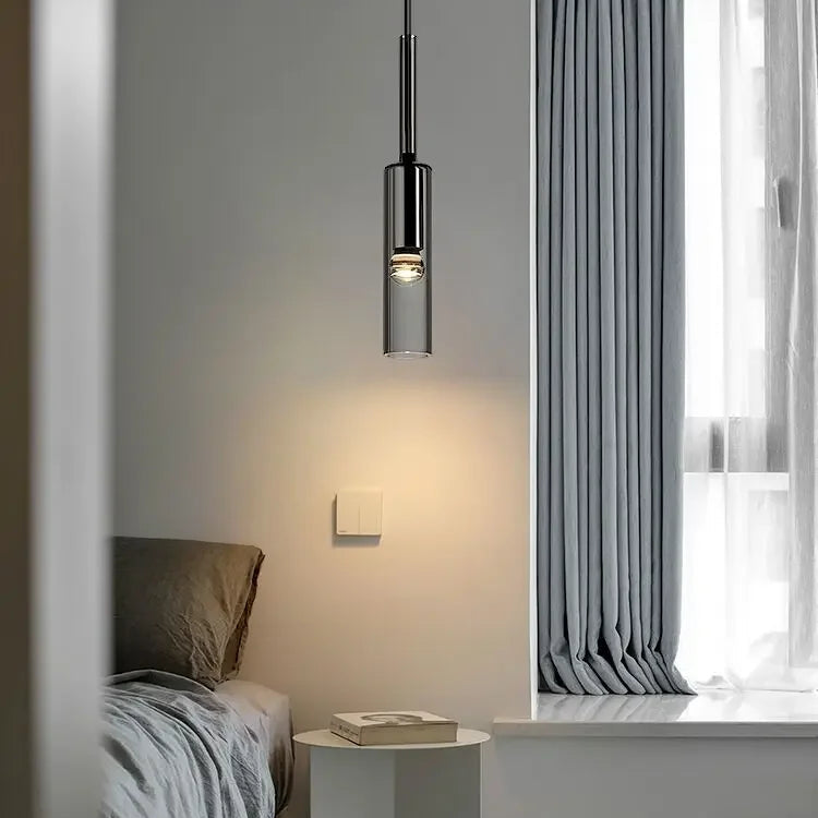 Obsidian Orb Pendant Light – Minimalist Glass Ceiling Lamp | Nordic LED Hanging Light for Contemporary Interiors