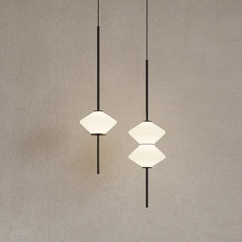Modern White Glass Pendant Light – Adjustable LED Hanging Ceiling Fixture | Contemporary Globe Chandelier | Elegant Home Lighting