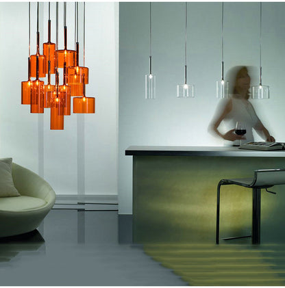 Milano Glass Pendant Light – Luxury LED Chandelier | Contemporary Italian Designer Lighting | Elegant Interior Centrepiece