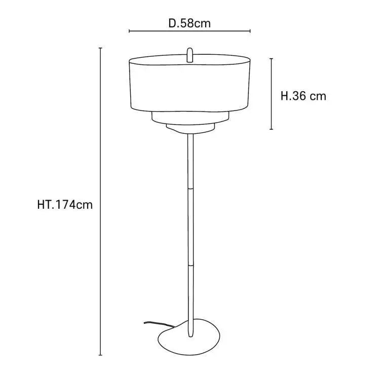 Hoshina Floor Lamp – Wabi-Sabi Fabric Standing Light | Japanese Minimalist LED Lamp for Calm Interiors