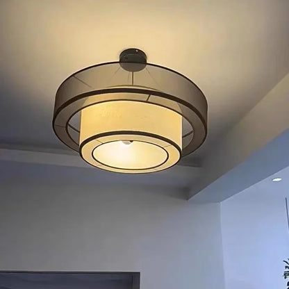 Veloura Silk Pendant Light – Luxury Beige Hanging Ceiling Lamp | Soft Ambient Lighting for Modern Interiors