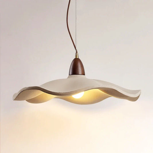 Japandi Wooden Pendant Light – Minimalist LED Ceiling Lamp | Wabi-Sabi Interior Lighting | Natural Contemporary Design