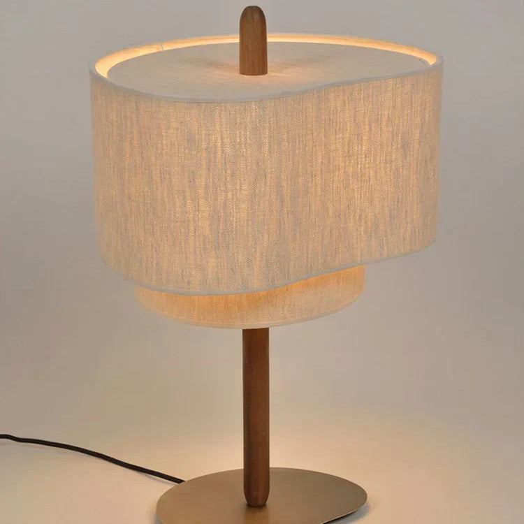 Hoshina Floor Lamp – Wabi-Sabi Fabric Standing Light | Japanese Minimalist LED Lamp for Calm Interiors