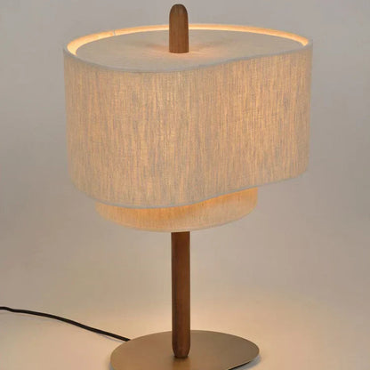 Hoshina Floor Lamp – Wabi-Sabi Fabric Standing Light | Japanese Minimalist LED Lamp for Calm Interiors