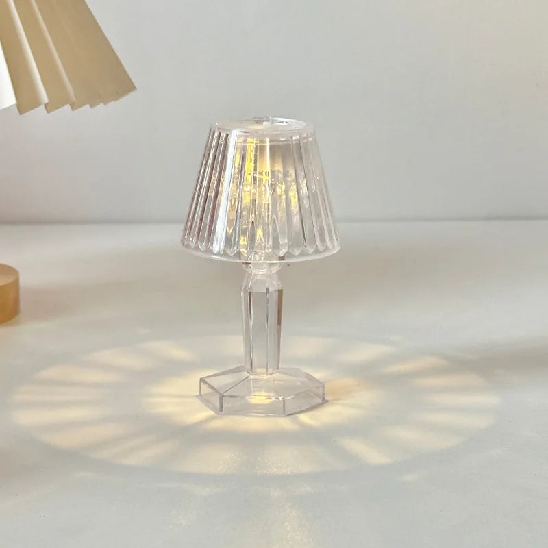Crystal LED Accent Table Lamp – Colour Changing Touch Night Light | Decorative Bedside Lamp | Elegant Mood Lighting