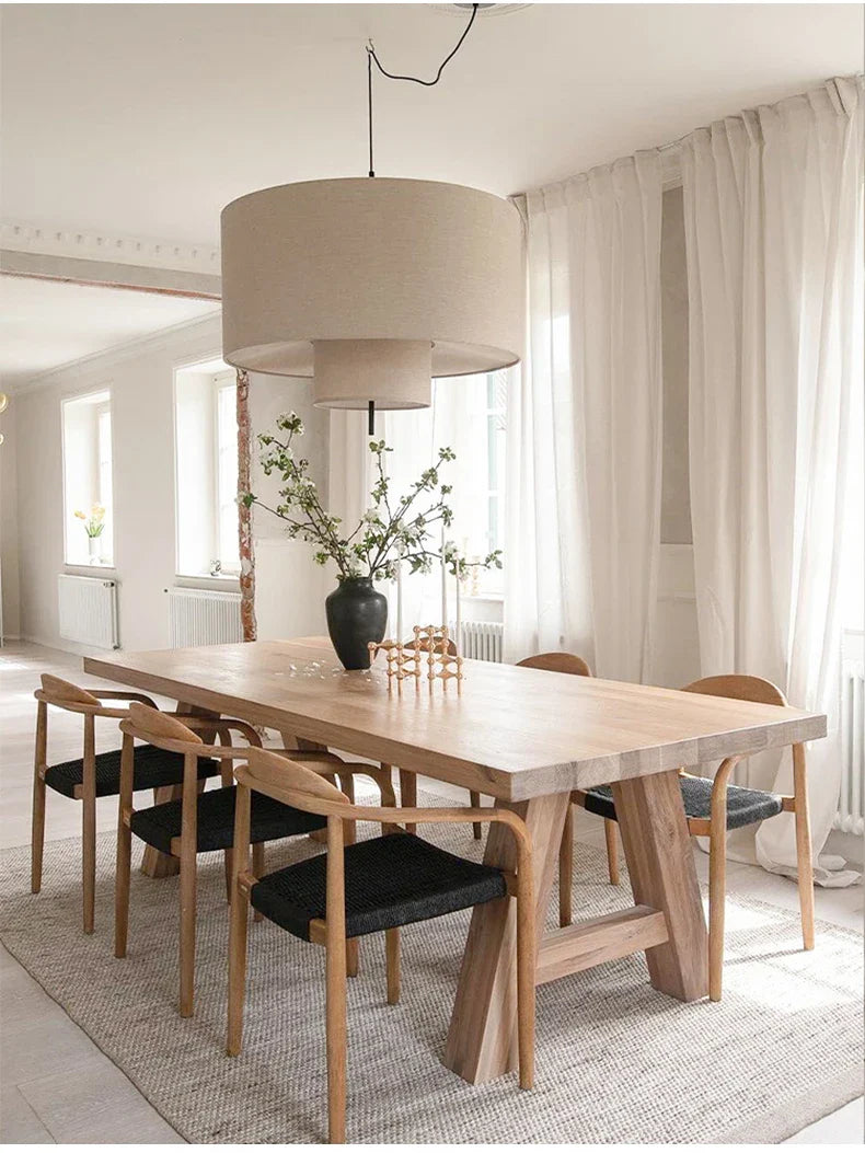 Modern Wabi-Sabi Fabric Pendant Light – Nordic LED Hanging Ceiling Lamp | Soft Ambient Lighting | Premium Designer Fixture