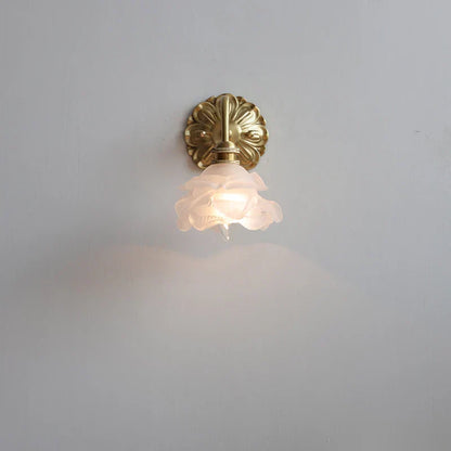 Frosted Glass LED Wall Light with Copper Finish – Modern Luxury Wall Sconce | Elegant Ambient Lighting