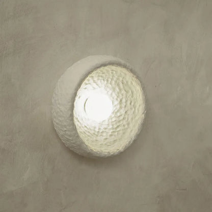 Wabi-Sabi Resin Wall Light – Retro Japanese LED Wall Sconce | Warm Minimalist Ambient Lighting