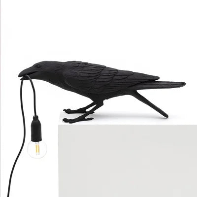 Modern Lucky Bird Resin Table Lamp – Creative LED Decorative Light | Contemporary Bedside Lamp | Designer Home Accent