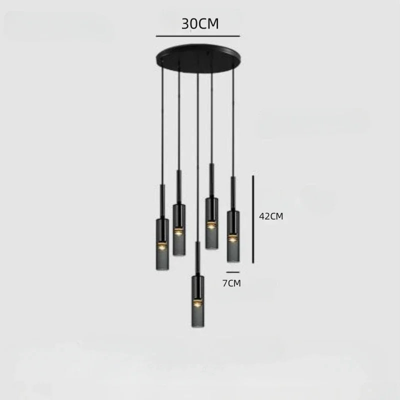 Obsidian Orb Pendant Light – Minimalist Glass Ceiling Lamp | Nordic LED Hanging Light for Contemporary Interiors
