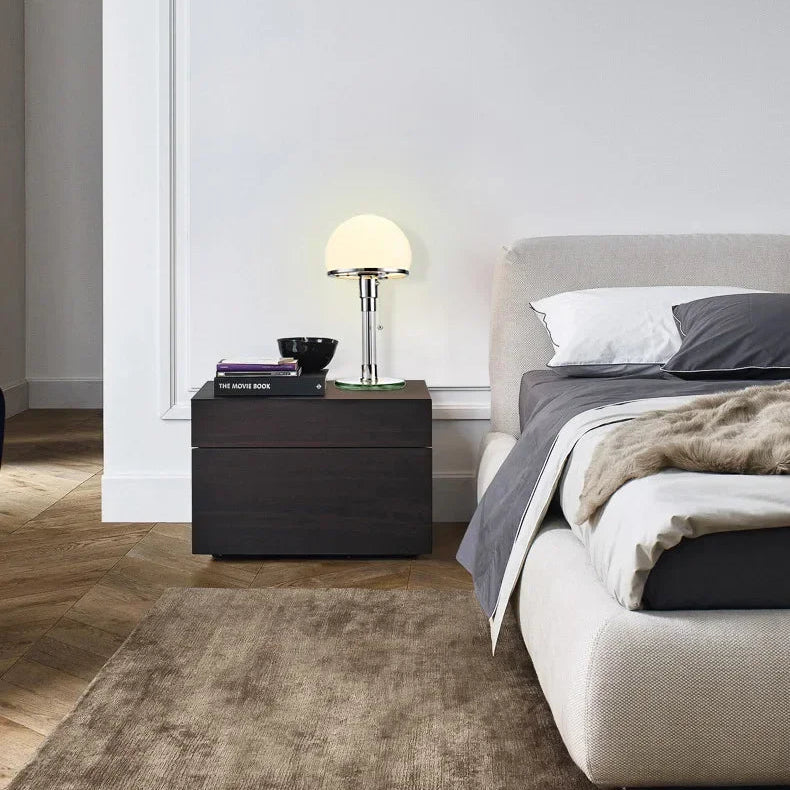 Luméhaus Table Lamp – Nordic Glass & Chrome Designer Lamp | Modern Ambient Lighting for Elegant Interiors