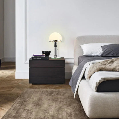 Luméhaus Table Lamp – Nordic Glass & Chrome Designer Lamp | Modern Ambient Lighting for Elegant Interiors