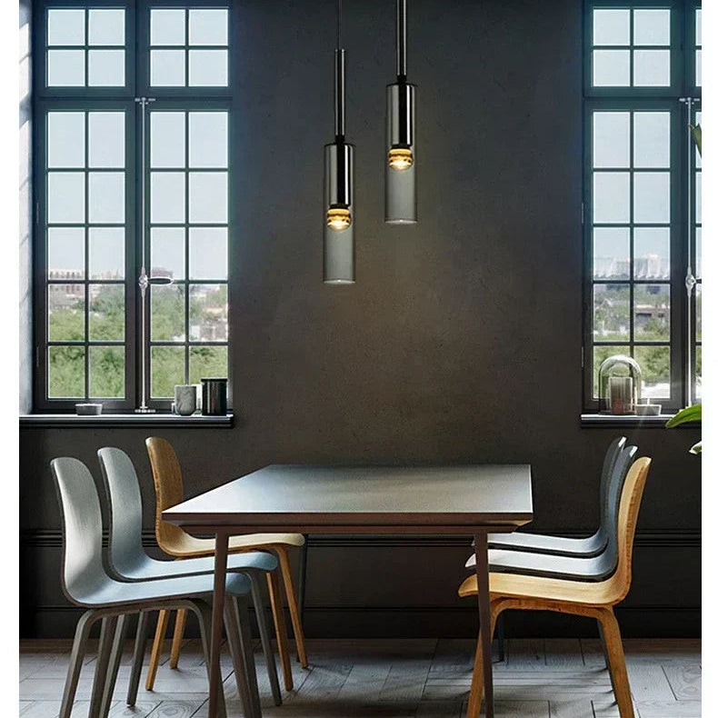 Obsidian Orb Pendant Light – Minimalist Glass Ceiling Lamp | Nordic LED Hanging Light for Contemporary Interiors