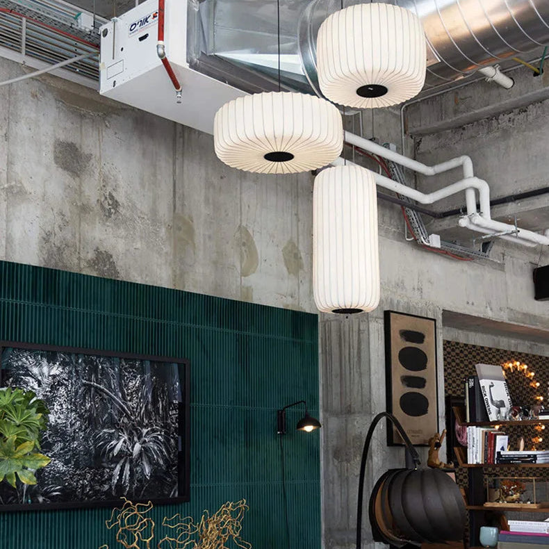 Serenea Silk Pendant Light – Wabi-Sabi Hanging Lamp | Japanese Nordic Ceiling Light for Elegant Interiors