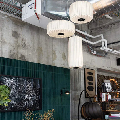 Serenea Silk Pendant Light – Wabi-Sabi Hanging Lamp | Japanese Nordic Ceiling Light for Elegant Interiors