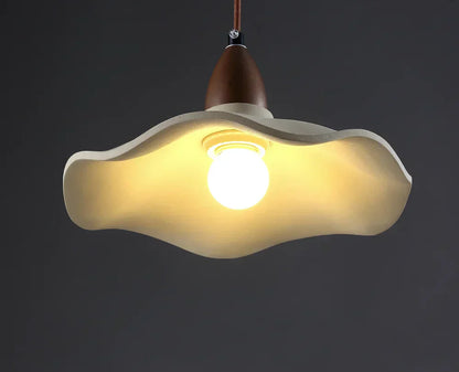 Japandi Wooden Pendant Light – Minimalist LED Ceiling Lamp | Wabi-Sabi Interior Lighting | Natural Contemporary Design