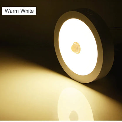 LED Ceiling Light with Motion Sensor – Automatic Round Ceiling Fixture | Energy-Efficient Indoor Lighting | PIR Sensor Ceiling Lamp