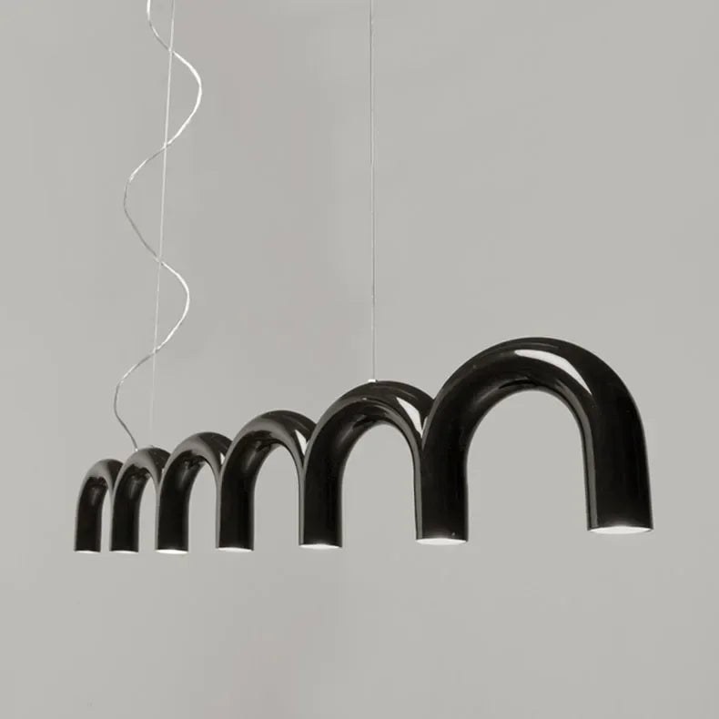 Sculptural U-Shaped LED Ceiling Light – Modern Designer Chandelier | Luxury Architectural Lighting