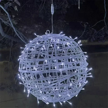 LED Rattan Ball String Lights – Outdoor Fairy Lights for Gardens, Weddings, Patios, Trees & Festive Decorations