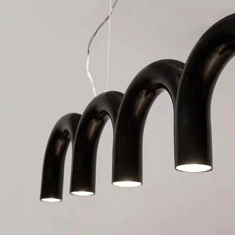 Sculptural U-Shaped LED Ceiling Light – Modern Designer Chandelier | Luxury Architectural Lighting