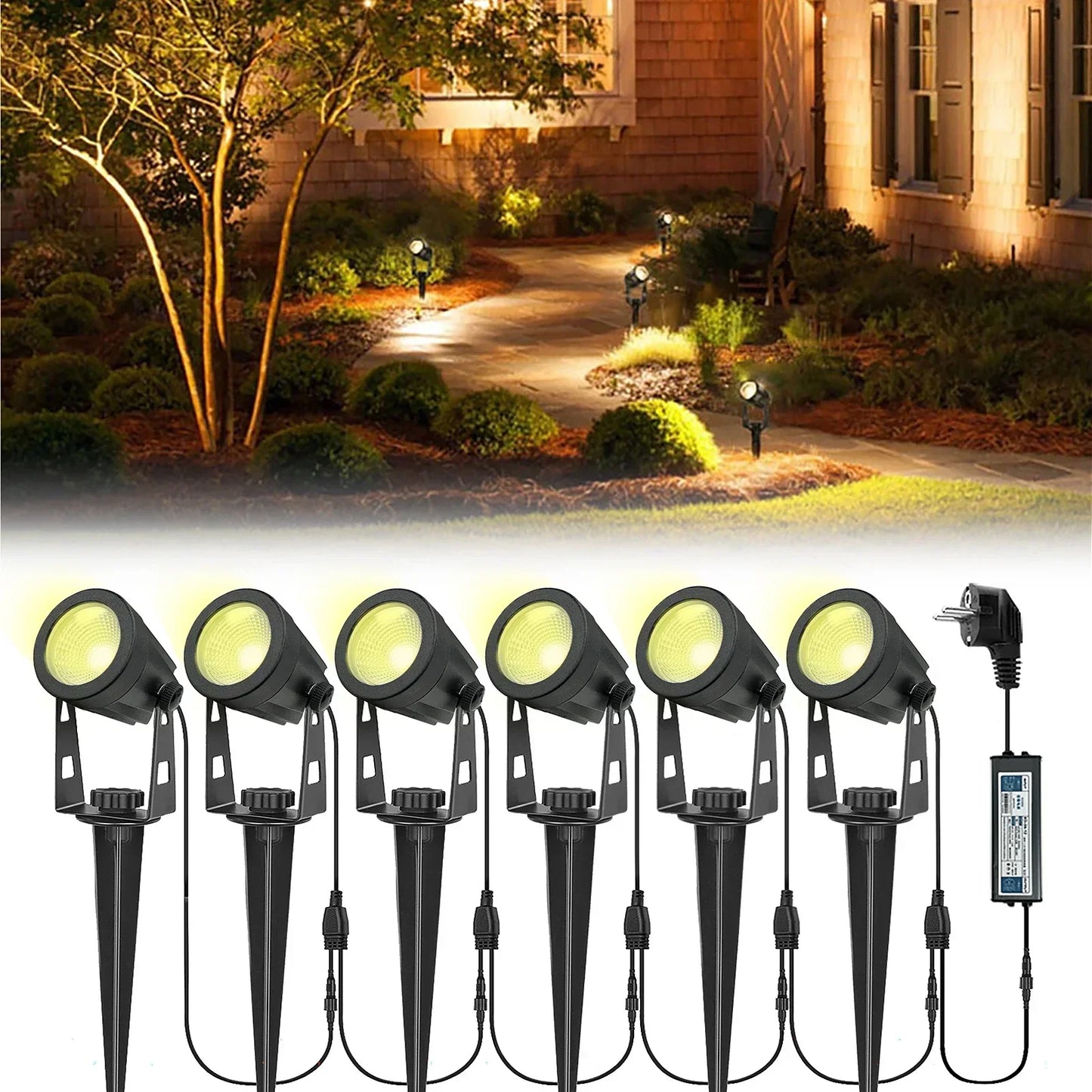 PowerBeam LED Gartenstrahler Außen – Wasserdichte Landschaftsbeleuchtung-Leuchtezauber