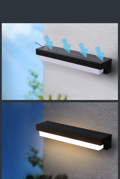 Solar LED Outdoor Wall Light – Waterproof Exterior Wall Lamp | IP65 Garden & Fence Lighting | Energy-Saving Solar Security Light