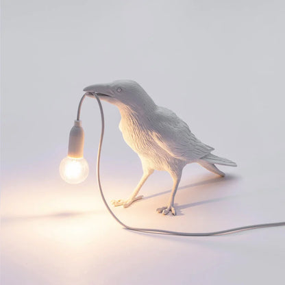 Modern Lucky Bird Resin Table Lamp – Creative LED Decorative Light | Contemporary Bedside Lamp | Designer Home Accent