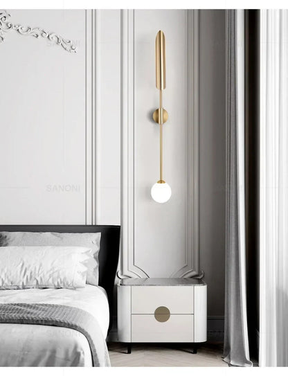 Gold Glass Wall Light – Luxury G9 Wall Lamp | Contemporary Up & Down Lighting | Elegant Interior Accent