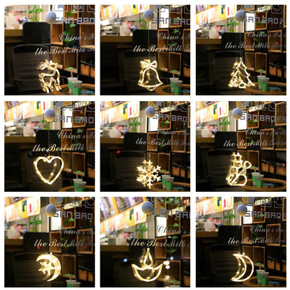 SantaGlow LED Window Light – Santa Claus Suction Cup Decoration | Festive Christmas Window Lamp