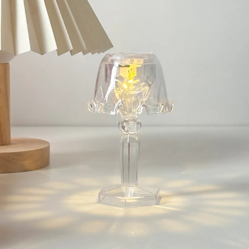 Crystal LED Accent Table Lamp – Colour Changing Touch Night Light | Decorative Bedside Lamp | Elegant Mood Lighting