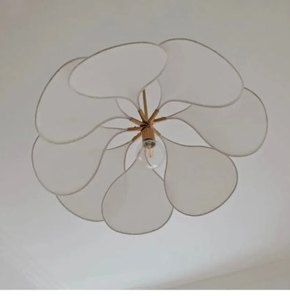 Floral Fabric Pendant Light – Designer E27 Ceiling Lamp | Artistic Ambient Lighting | Contemporary Statement Feature