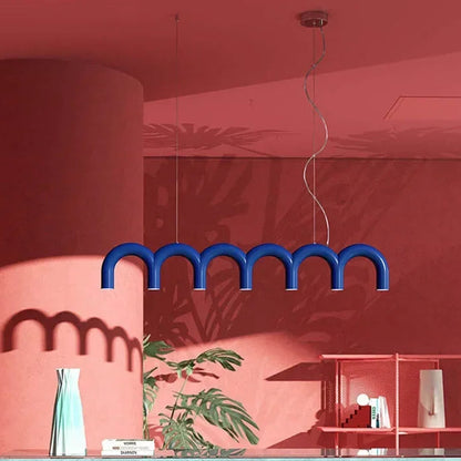 Sculptural U-Shaped LED Ceiling Light – Modern Designer Chandelier | Luxury Architectural Lighting