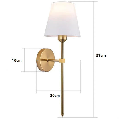 Heritage Fabric Wall Light – Industrial Style LED Wall Lamp | Vintage-Inspired Ambient Lighting | Elegant Interior Accent