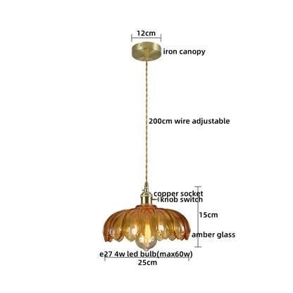 Verra Copper Pendant Light – Modern Glass Ceiling Lamp | Contemporary Ambient Lighting | Refined Interior Elegance