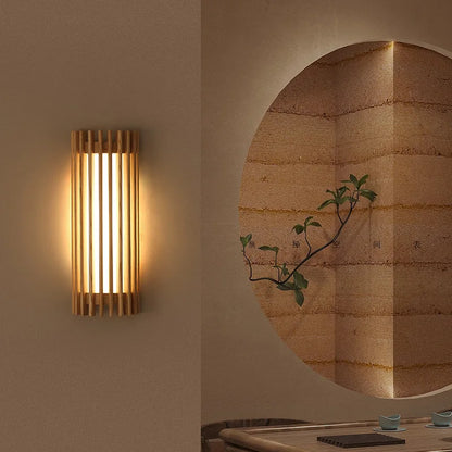 Kiyora Walnut Wall Light – Japanese Wabi-Sabi LED Wall Lamp | Warm Ambient Lighting for Modern Interiors