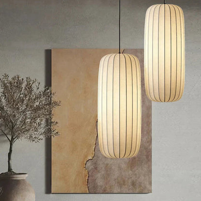 Serenea Silk Pendant Light – Wabi-Sabi Hanging Lamp | Japanese Nordic Ceiling Light for Elegant Interiors