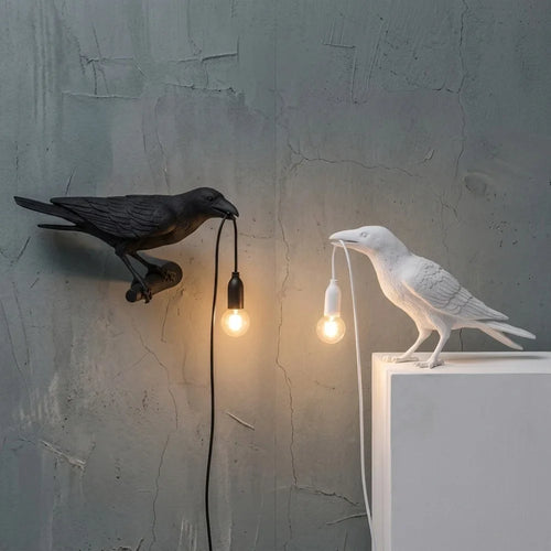 Modern Lucky Bird Resin Table Lamp – Creative LED Decorative Light | Contemporary Bedside Lamp | Designer Home Accent
