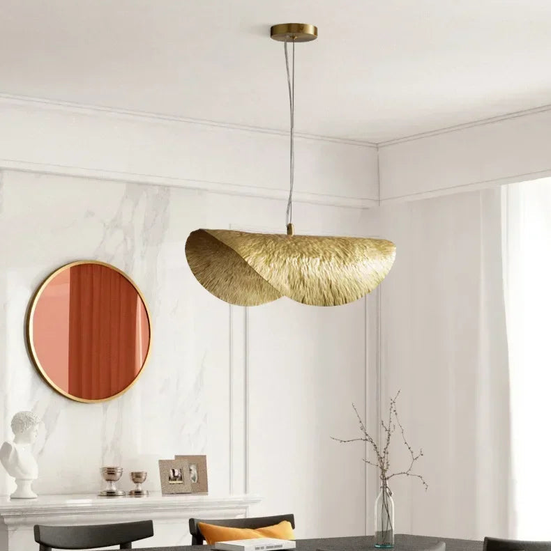 Gold Lotus Pendant Light – Vintage Zen Ceiling Lamp | Luxury Ambient Hanging Lighting