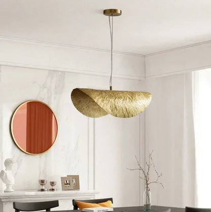 Gold Lotus Pendant Light – Vintage Zen Ceiling Lamp | Luxury Ambient Hanging Lighting