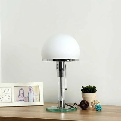 Luméhaus Table Lamp – Nordic Glass & Chrome Designer Lamp | Modern Ambient Lighting for Elegant Interiors