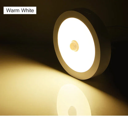 LED Ceiling Light with Motion Sensor – Automatic Round Ceiling Fixture | Energy-Efficient Indoor Lighting | PIR Sensor Ceiling Lamp