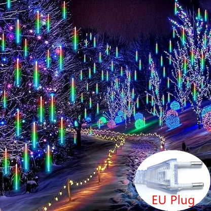 SternFall 50cm LED Meteor Shower String Lights – 8-Tube Falling Rain Lights for Outdoor Christmas & Garden Decoration